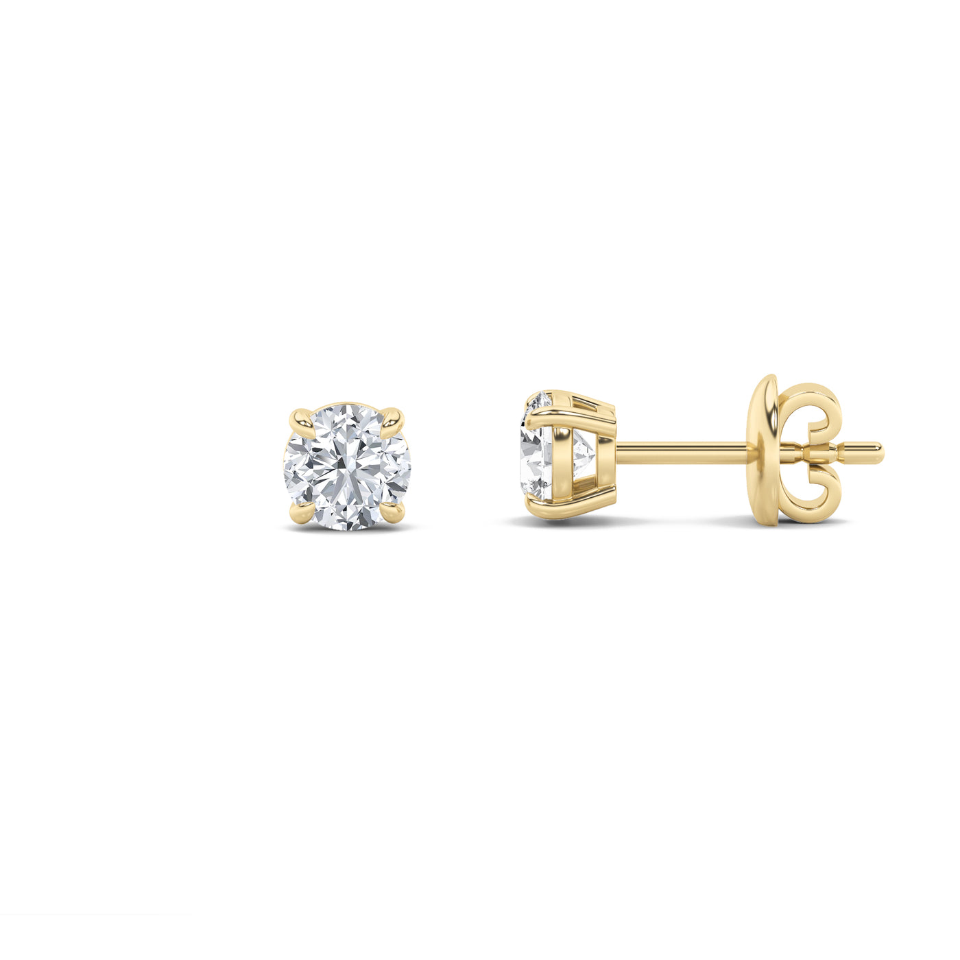 14KY 3ctw Lab Diamond Stud Earrings F+VS+ Precision Cut