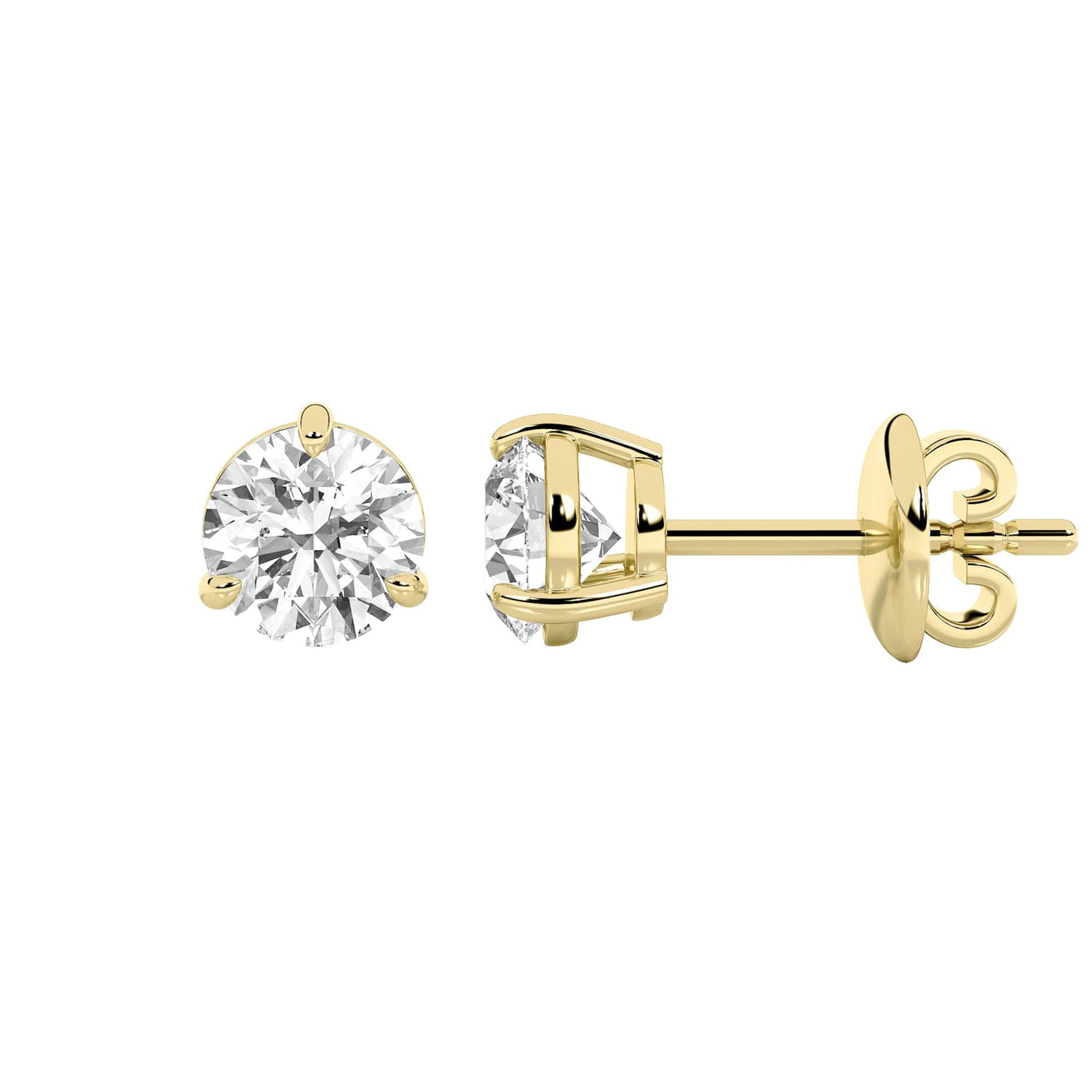 14KY 2ctw Lab Diamond Stud Earrings F+VS+ Quality