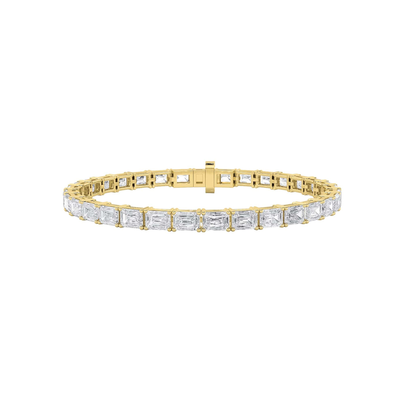 14KY 13ctw Lab Diamond Tennis Bracelet F+VS+