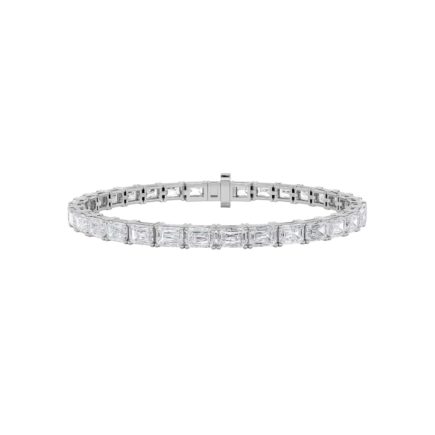 14K White Gold 10ctw Lab Diamond Tennis Bracelet