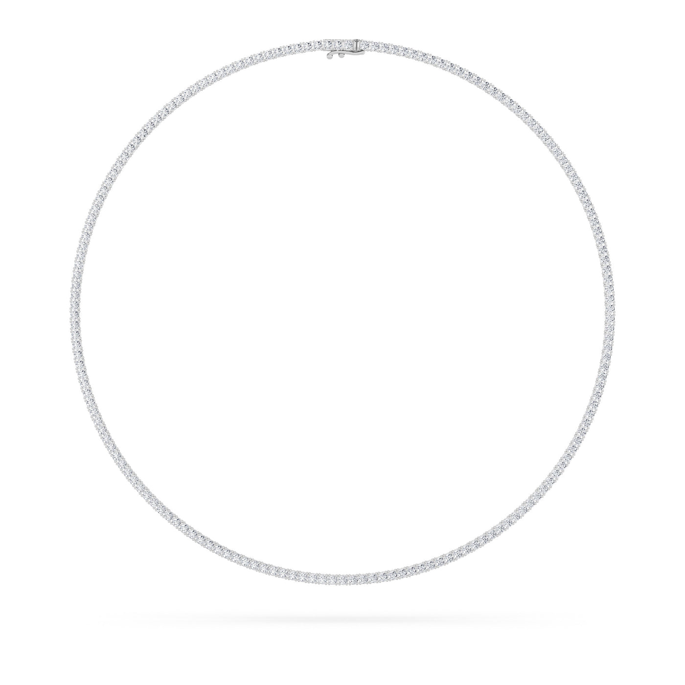 14K White Gold 15ct Lab Diamond Tennis Necklace