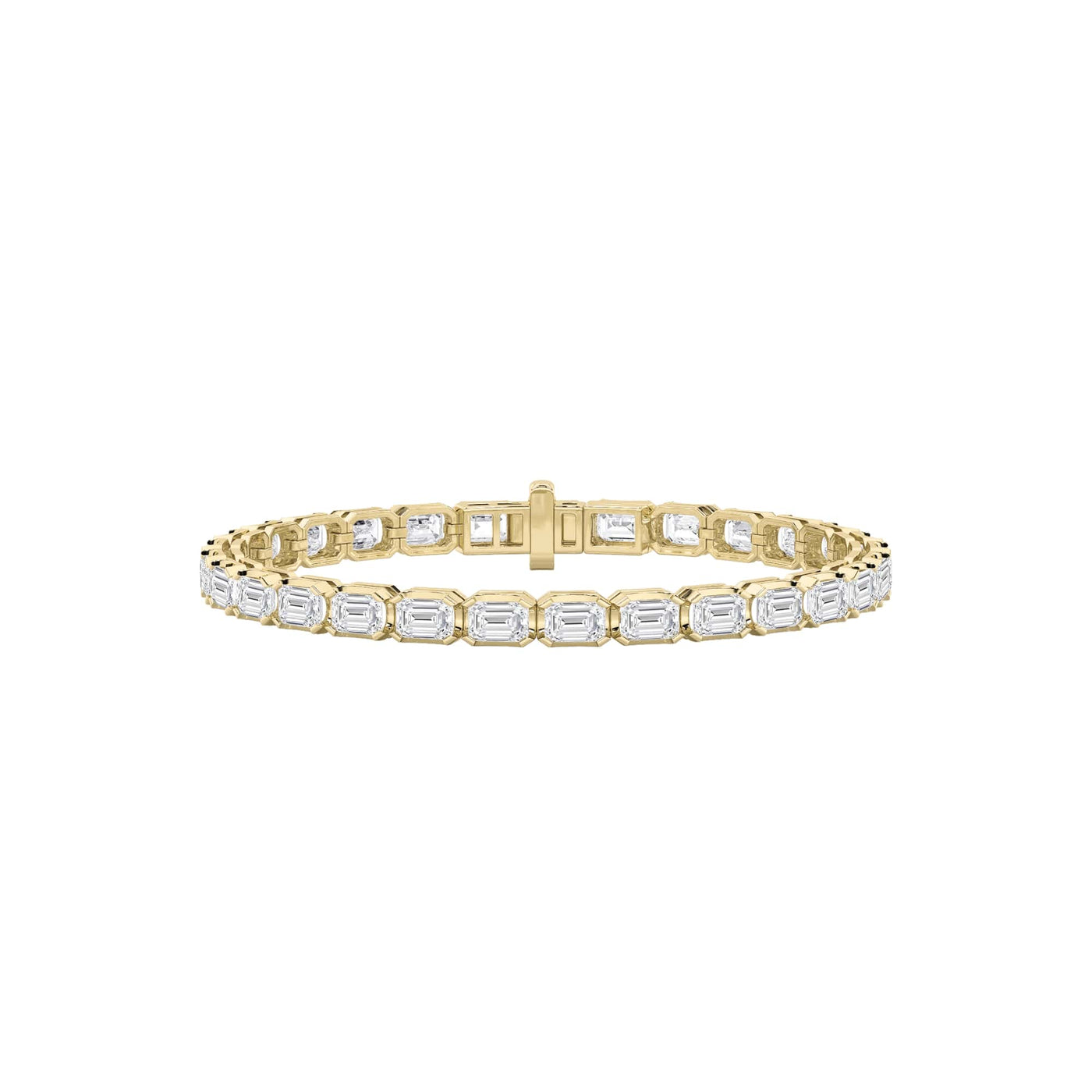 14KY 10ctw Lab Diamond Tennis Bracelet G+VS+