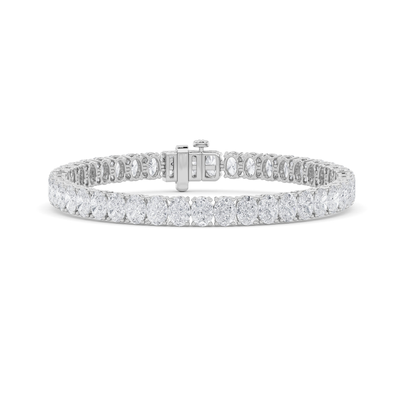 14KW 12.5ctw F+VS+ Lab Diamond Tennis Bracelet