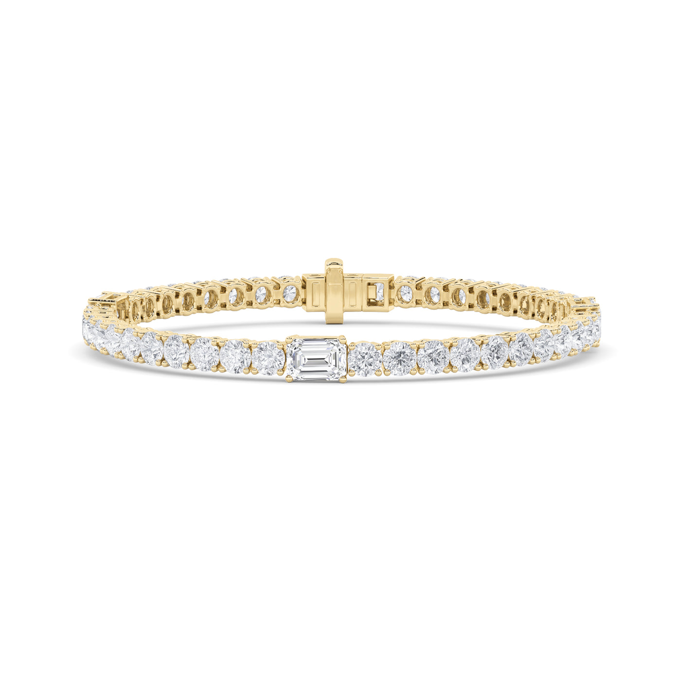 14KY 10.05ct Lab Diamond Tennis Bracelet F+VS+