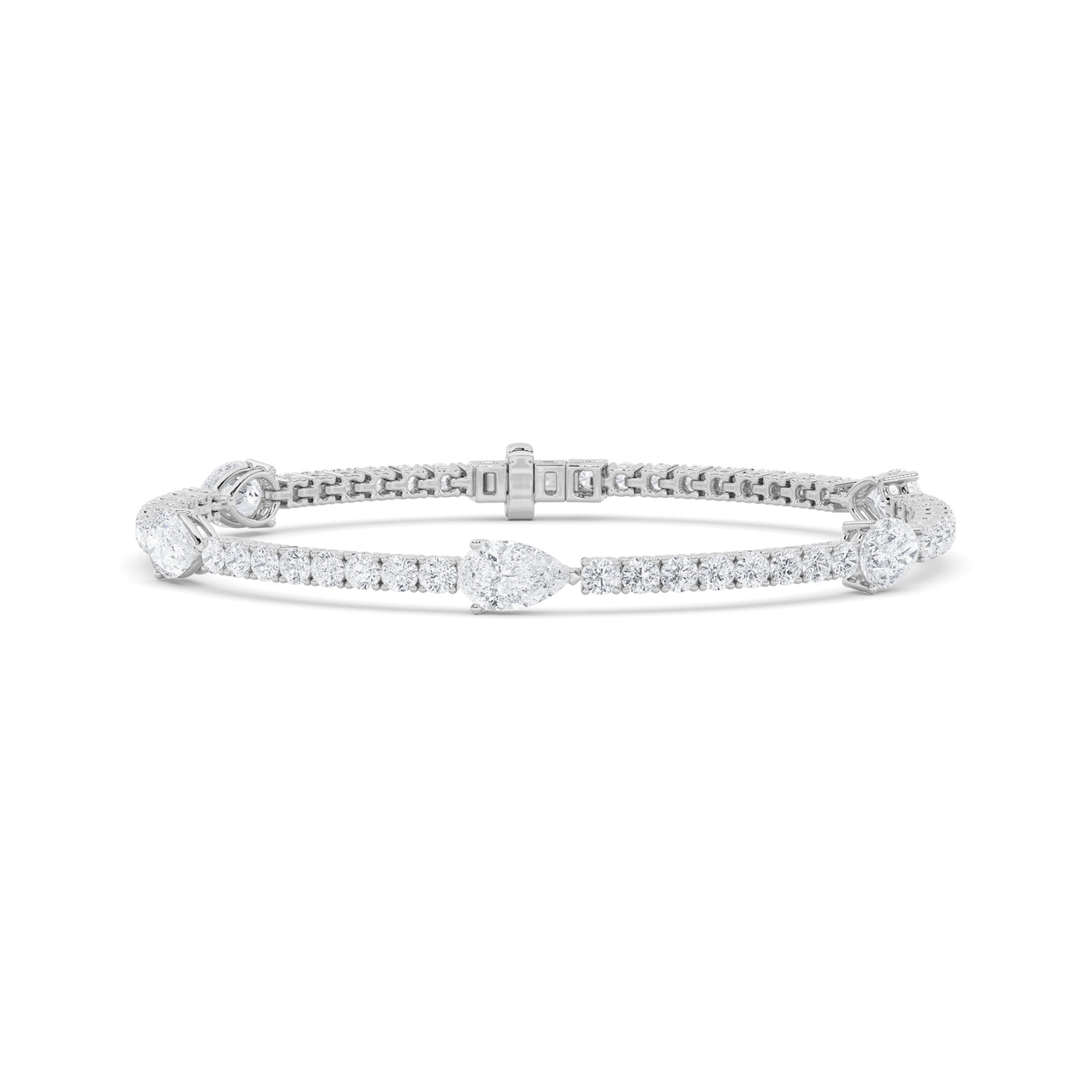 14K White Gold 6.1ct Lab Diamond Tennis Bracelet