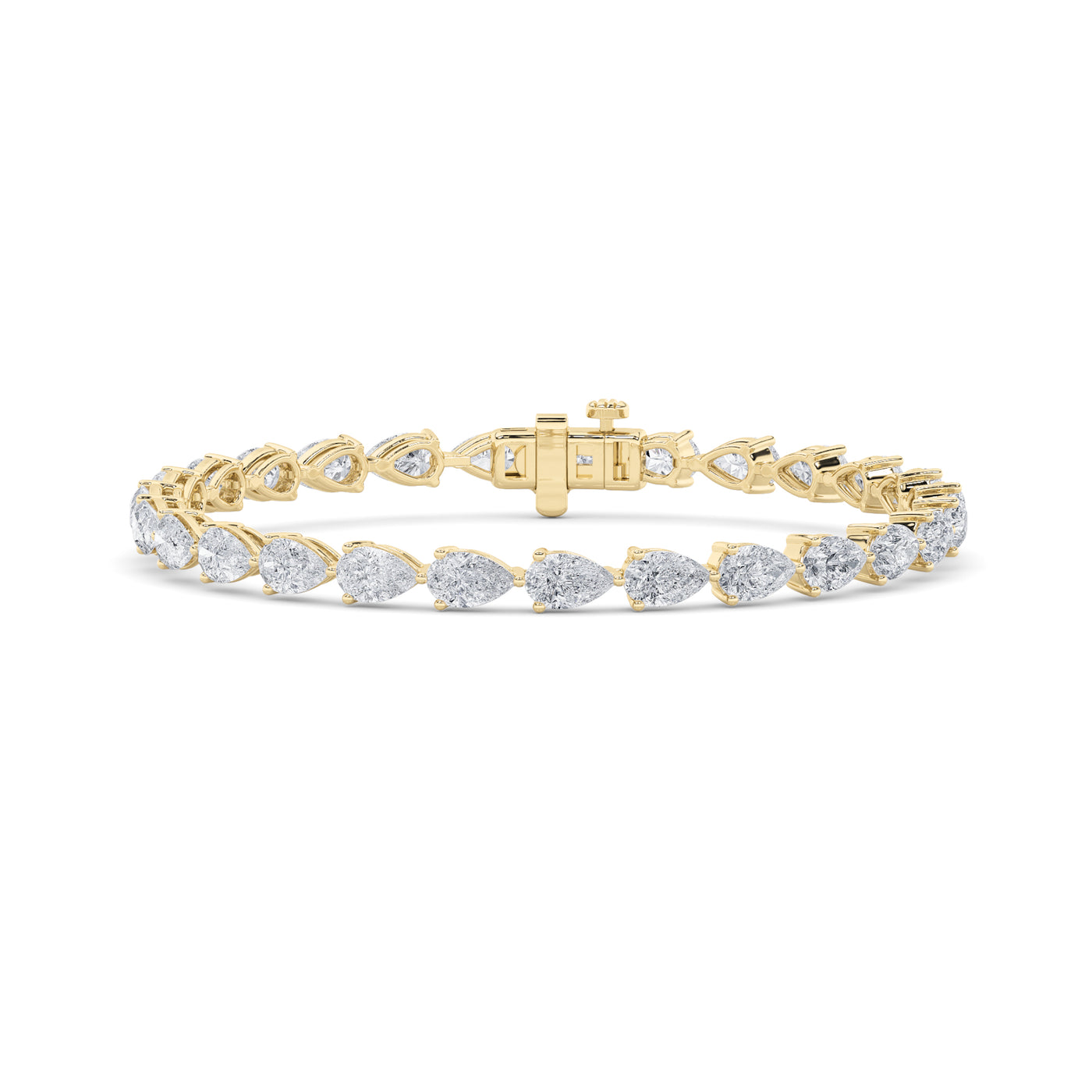 14KY 8ctw Lab Diamond Tennis Bracelet F+VS+