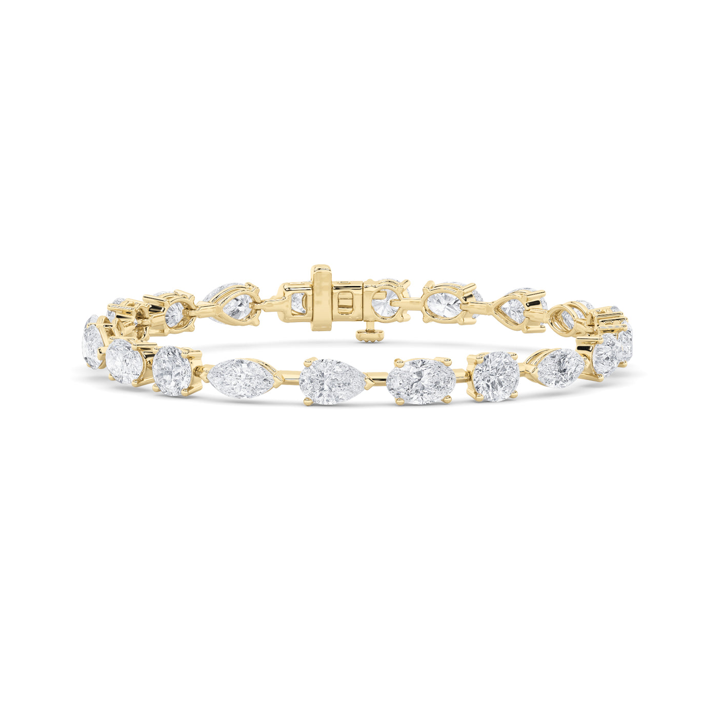 14KY 10.3ctw Lab Diamond Tennis Bracelet F+VS+