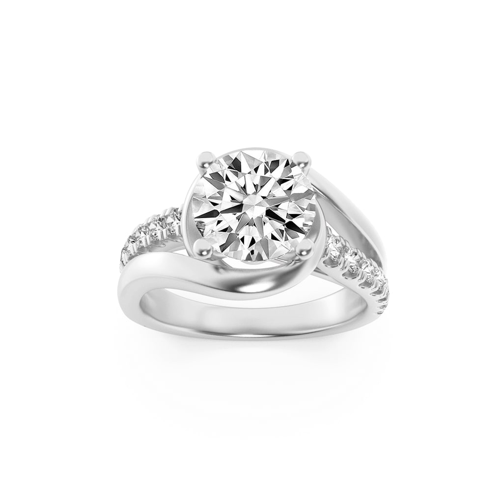 14KW 2ct Lab Diamond Ring G+VS+ Solitaire
