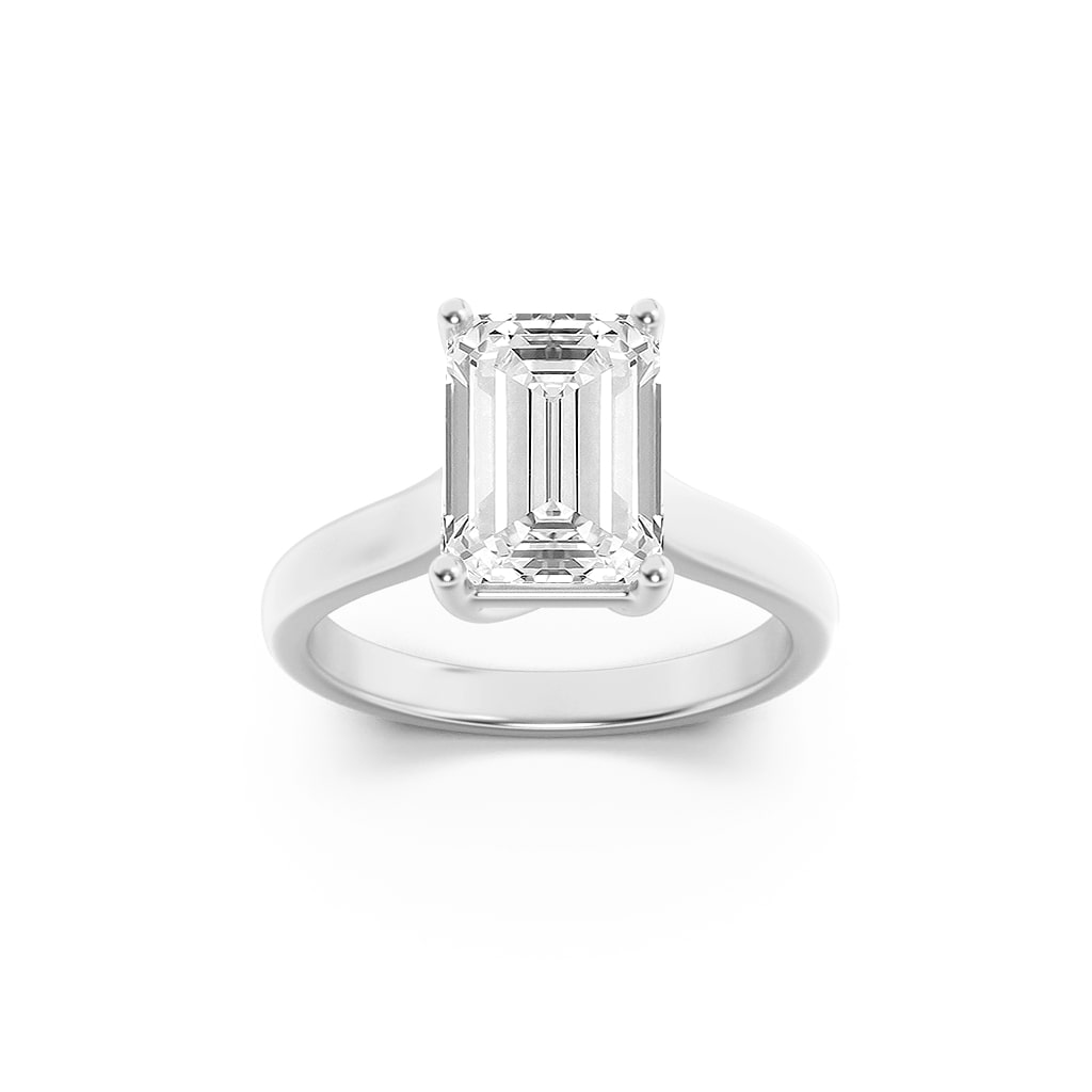 14KW 2ct F+VS Lab Diamond Solitaire Ring Size 7