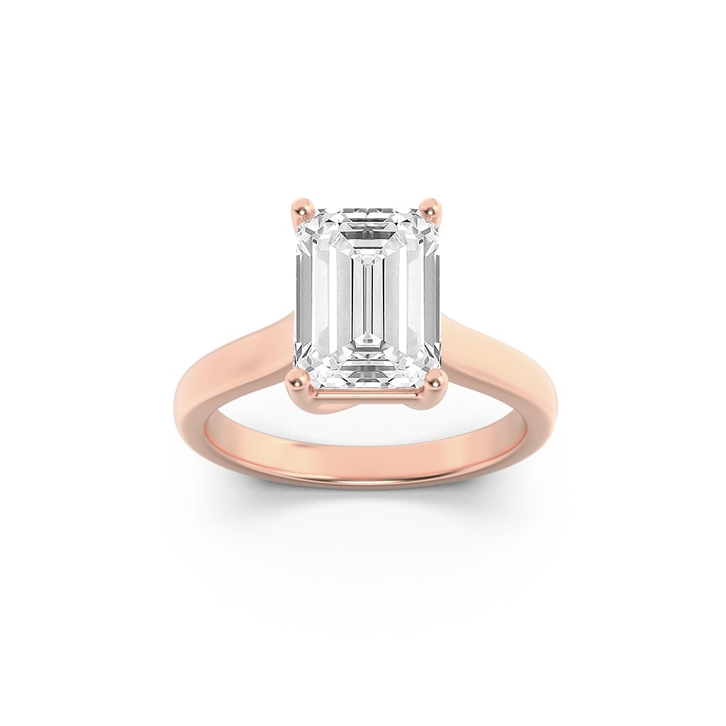14K Rose Gold 2ct Lab Diamond Engagement Ring