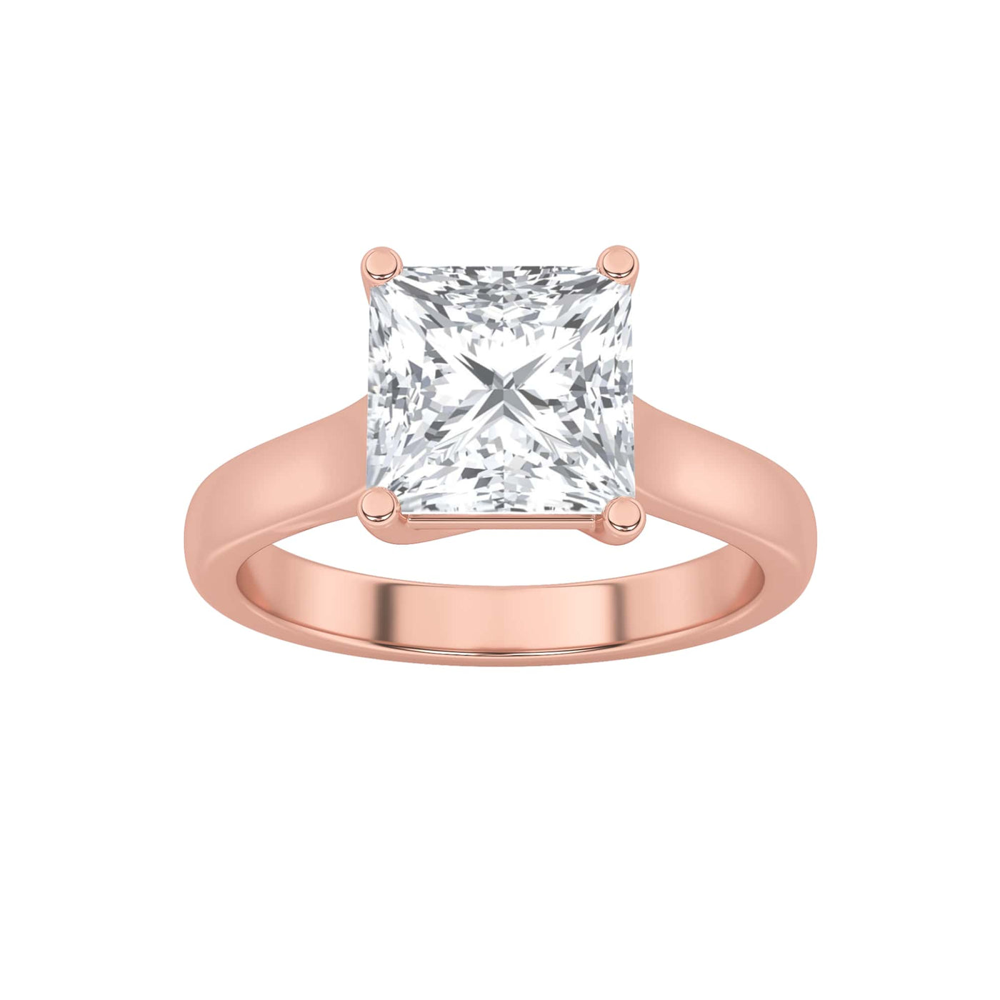14KR 1ct Lab Diamond Solitaire Ring Size 7