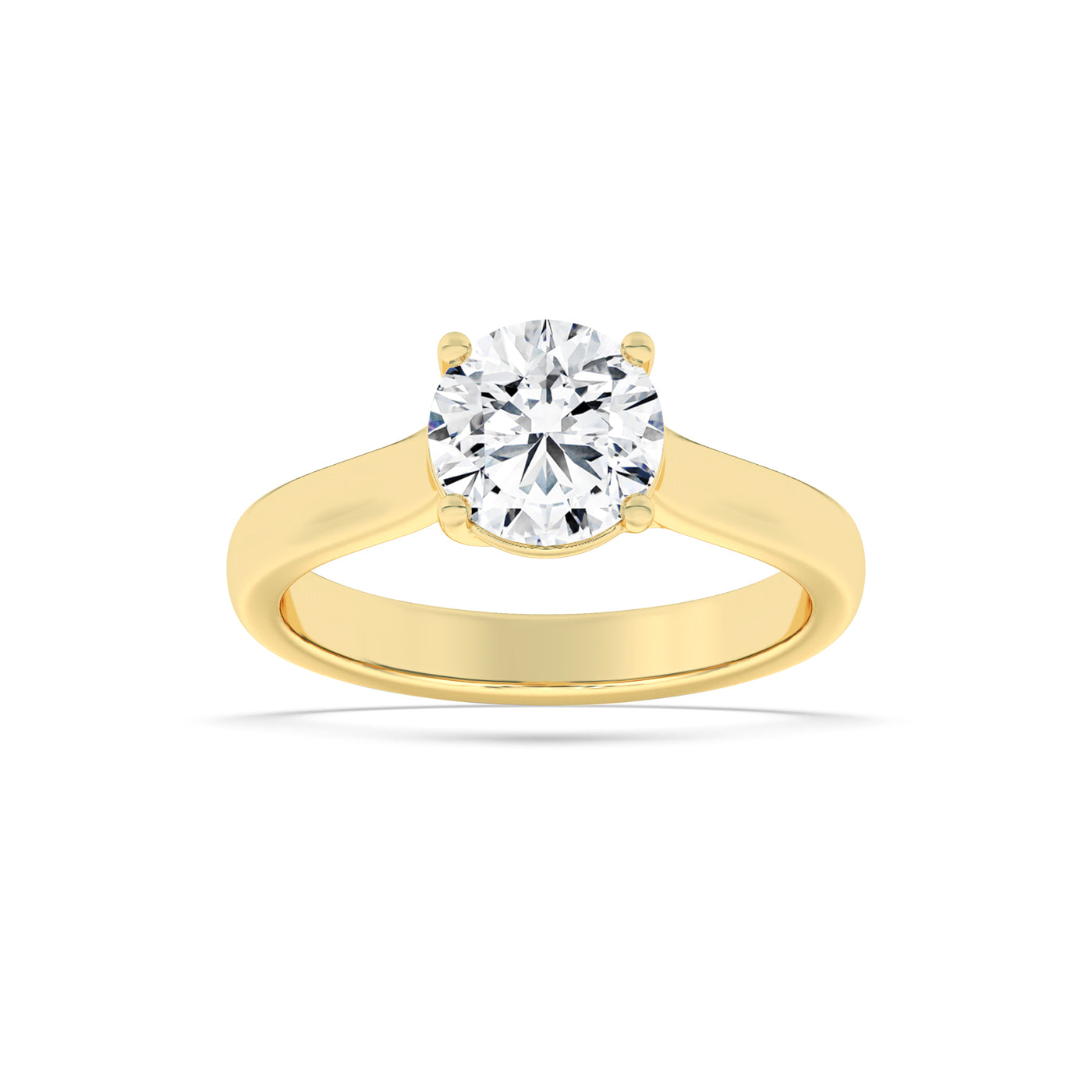 14KY 2ct Lab Diamond Solitaire Engagement Ring