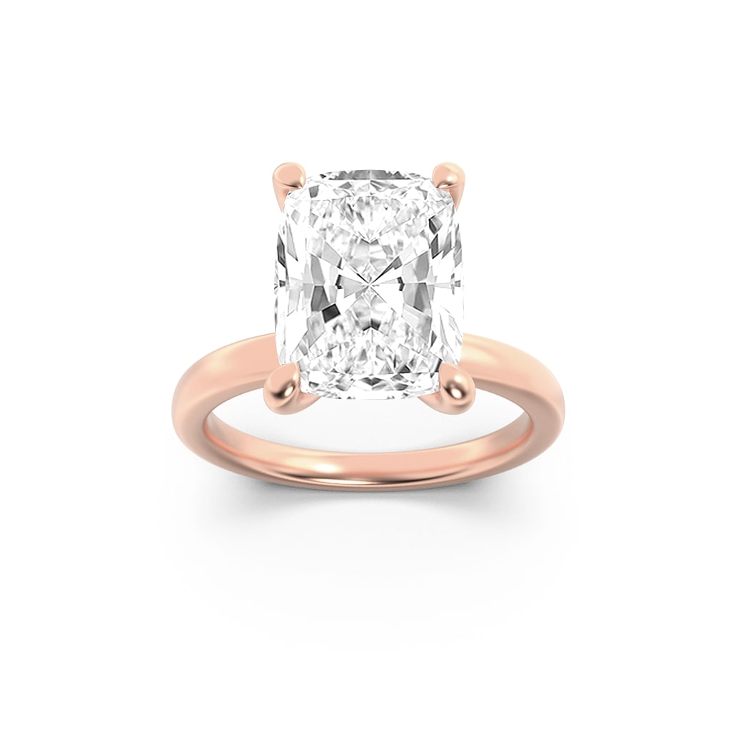 14K Rose Gold 2.1ct Lab Diamond Solitaire Ring Size 7