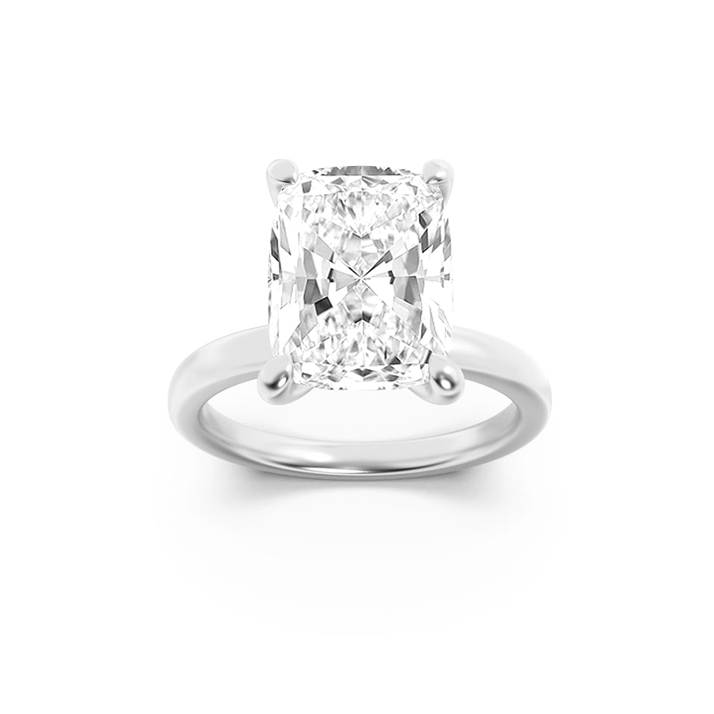14K White Gold Lab Diamond Ring 2.1ctw F+VS+ Size 7
