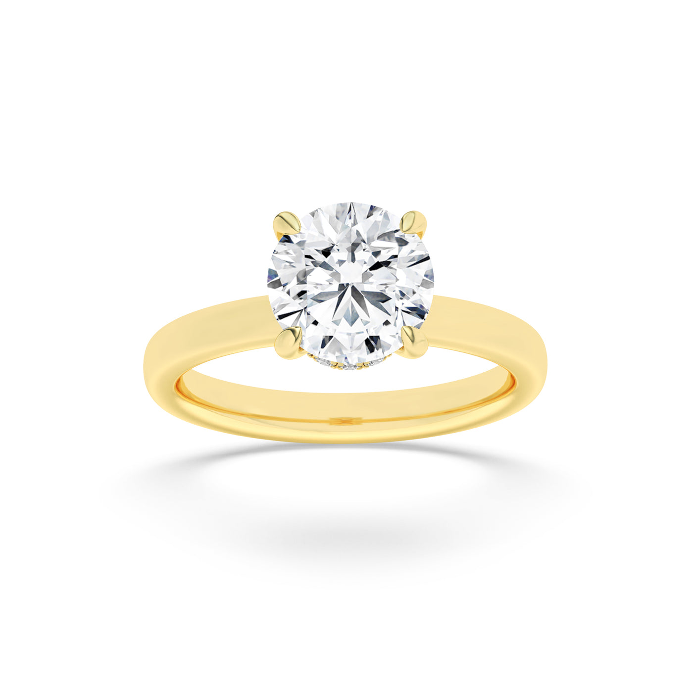 14KY 2.1ct Lab Diamond Solitaire Engagement Ring