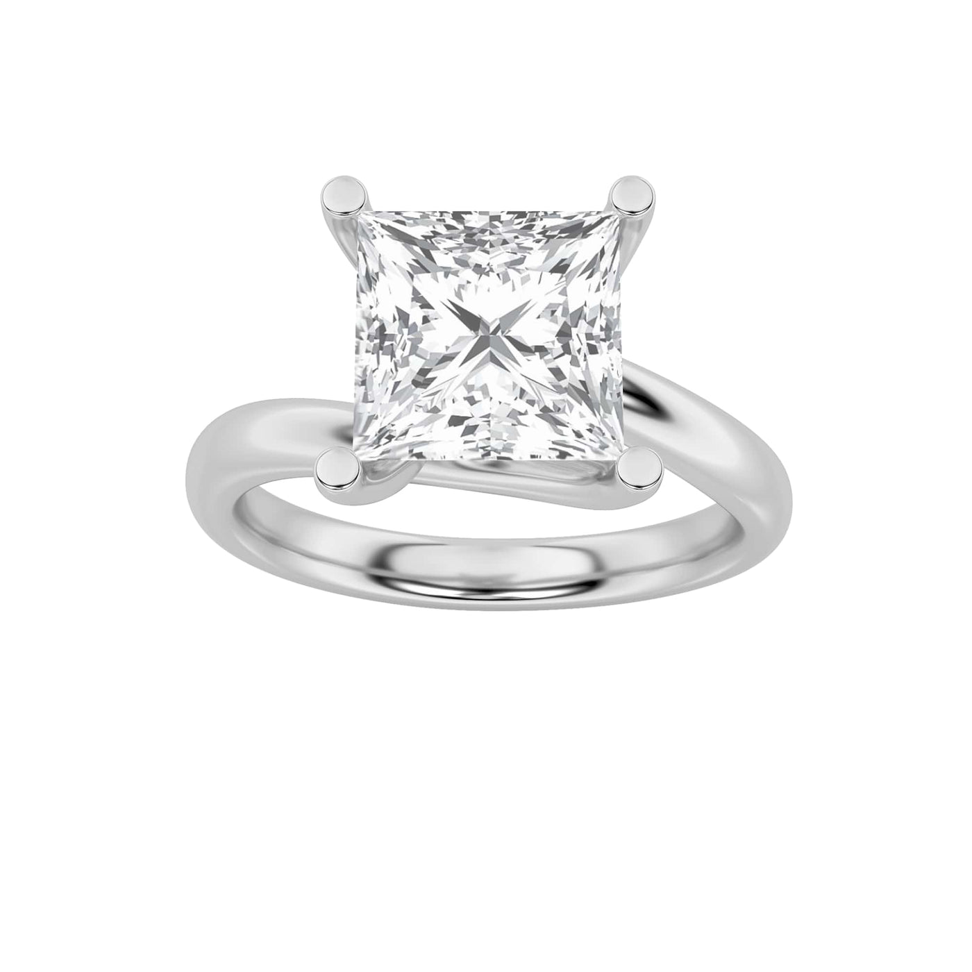 14KW 2ct Lab Diamond Ring F+VS+ Solitaire