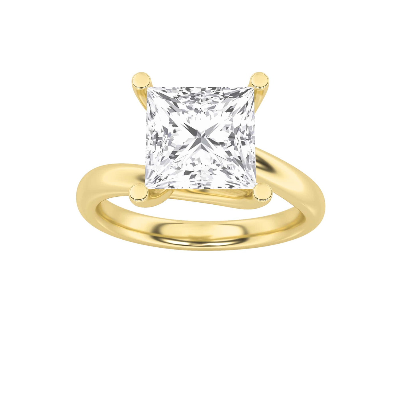 14KY 1ct Lab Diamond Ring F+VS+ Solitaire
