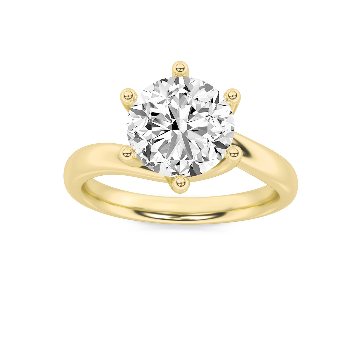 14KY 1ct Lab Diamond Solitaire Engagement Ring