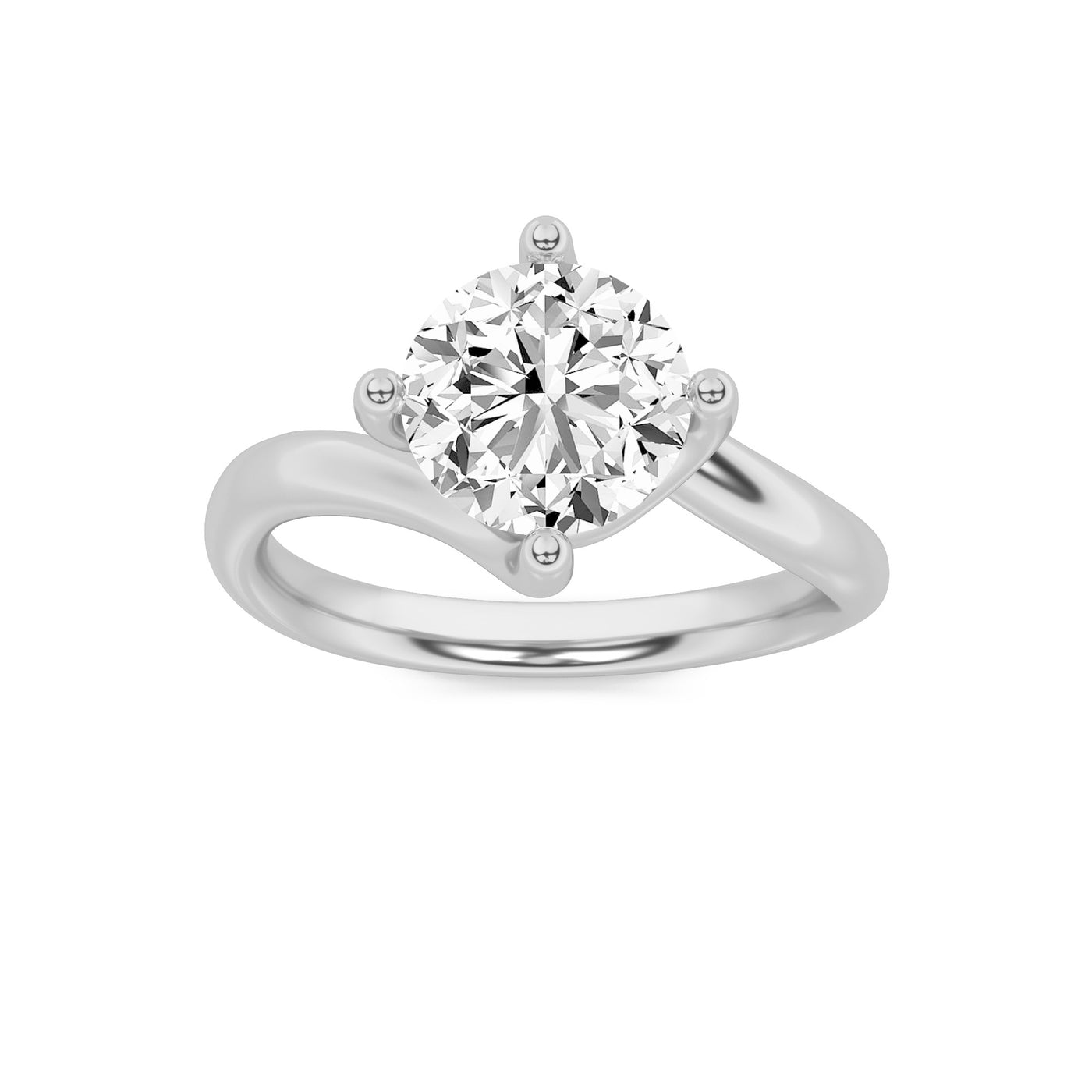 14KW 2ct Lab Diamond Solitaire Engagement Ring