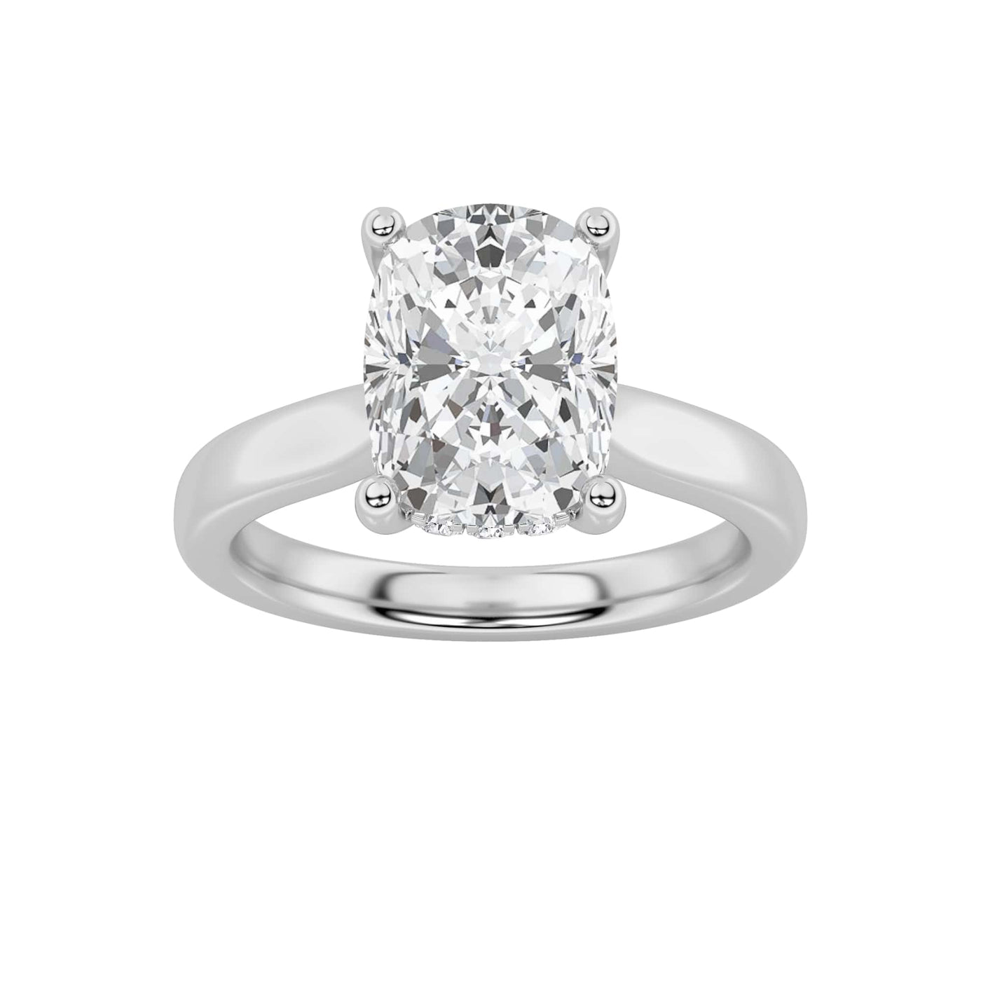 14K White Gold 1ct Lab Diamond Ring F+VS+