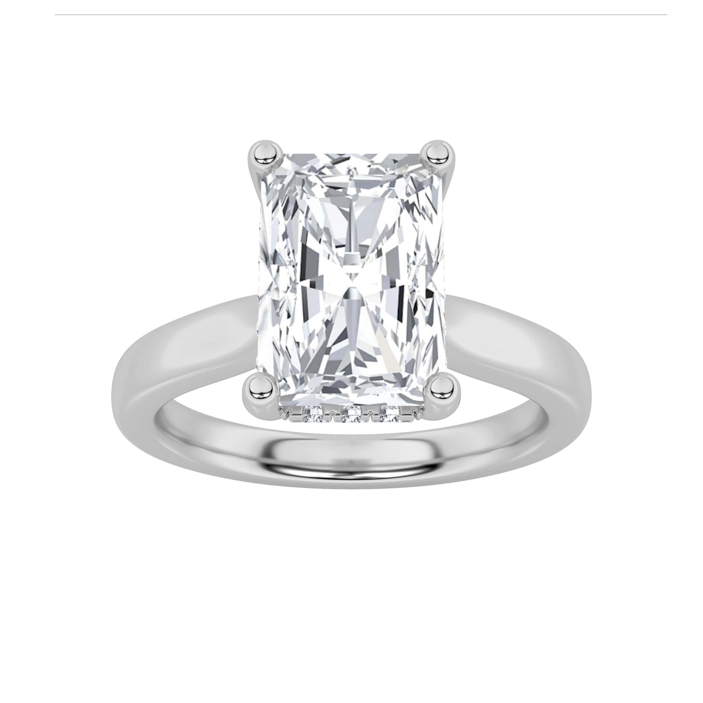 14K White Gold 2ctw F+ VVS Lab Diamond Ring Size 7