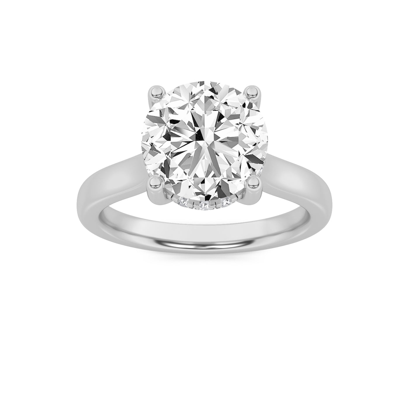 14KW 1ct Lab Diamond Solitaire Engagement Ring