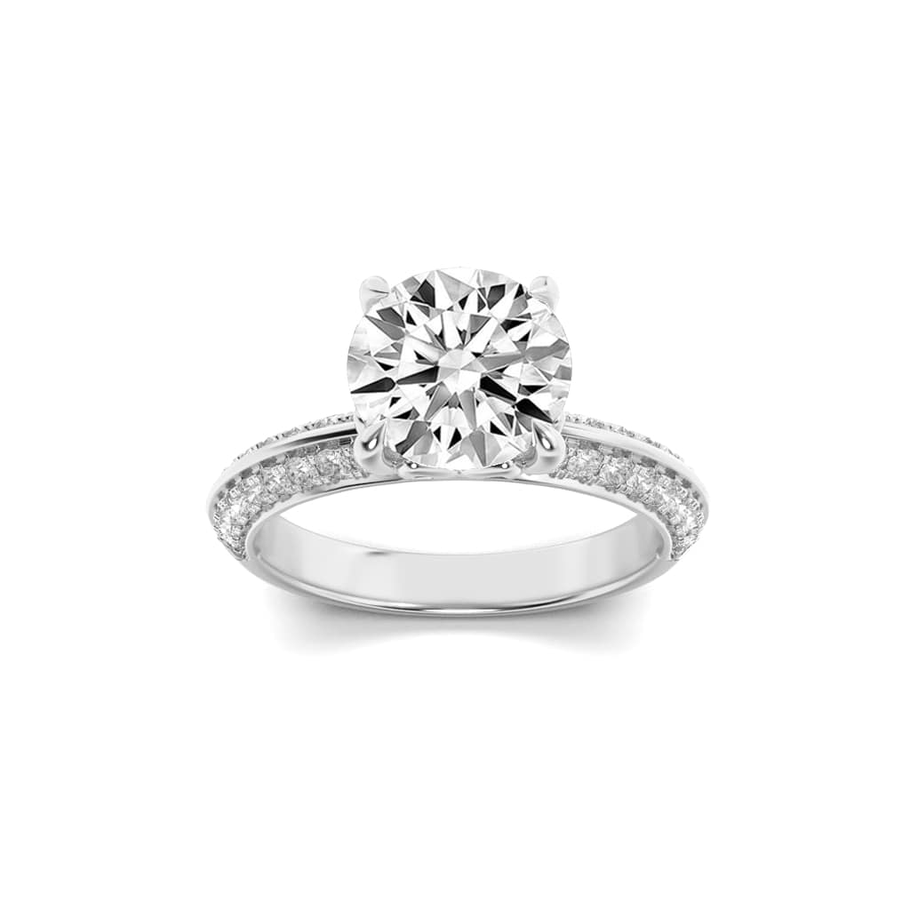 14K White Gold 2ct Lab Diamond Ring F+VS+ Solitaire