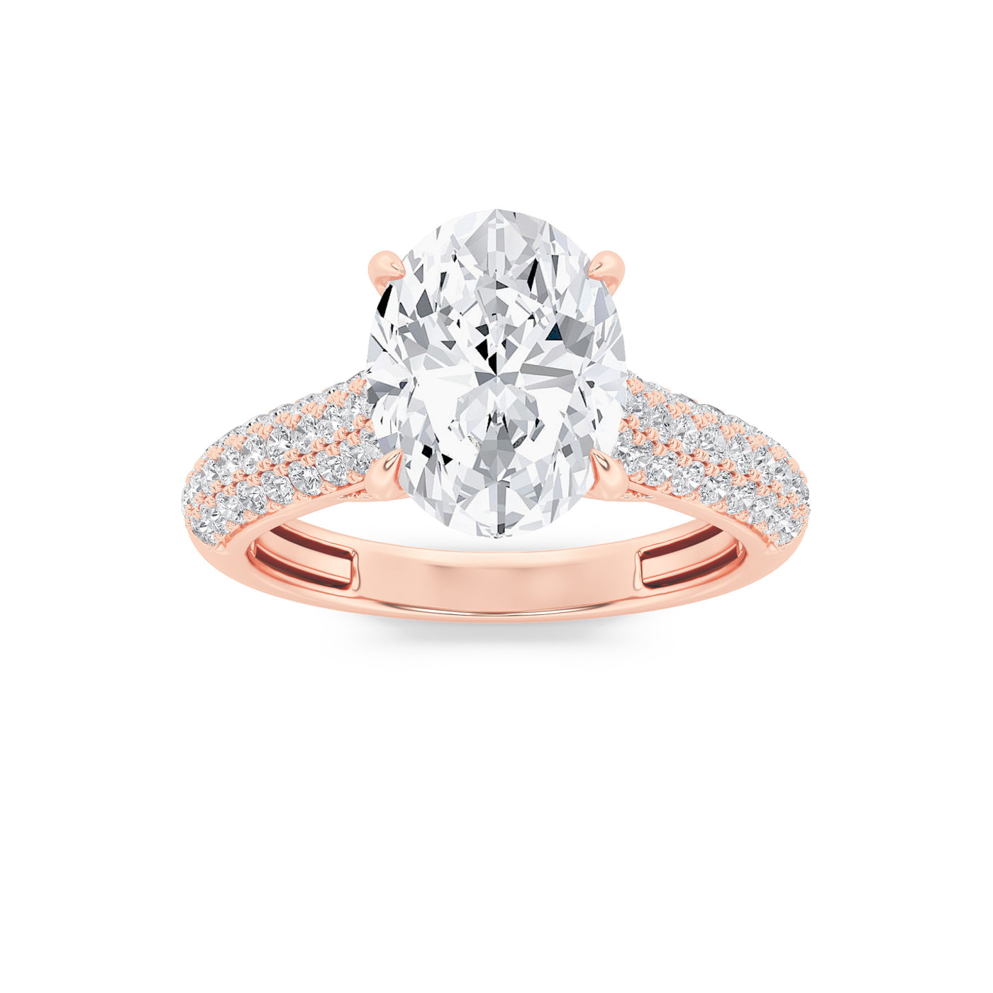 14KR 1.6ct Lab Diamond Oval Solitaire Ring