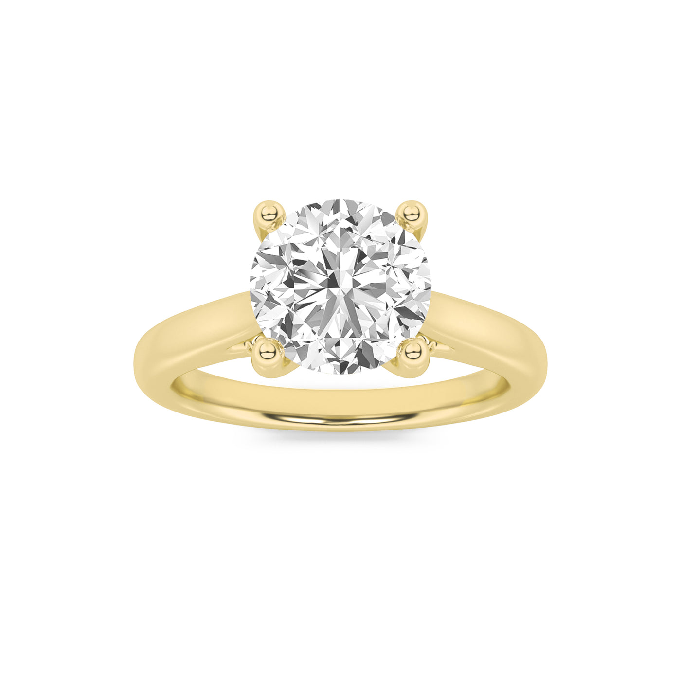 14KY 3ct Lab Diamond Solitaire Engagement Ring