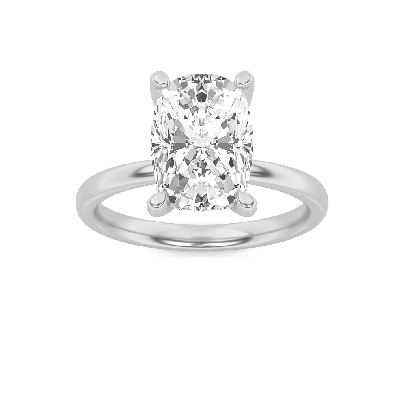 14KW 2.5ct Lab Diamond Solitaire Engagement Ring