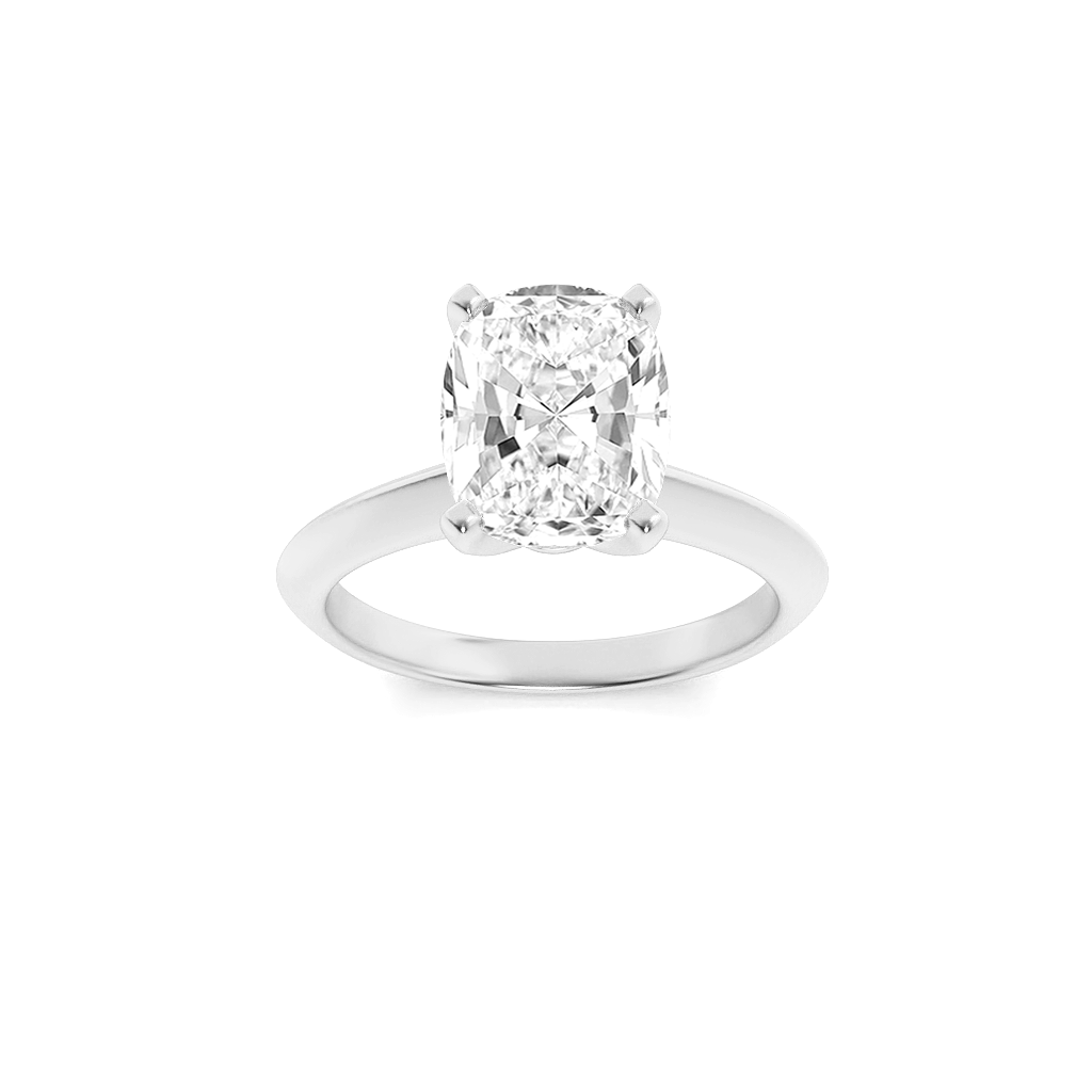 14K White Gold 1ct Lab Diamond Solitaire Ring