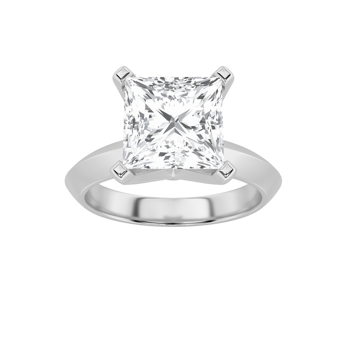 14K White Gold 1ct Lab Diamond Solitaire Ring