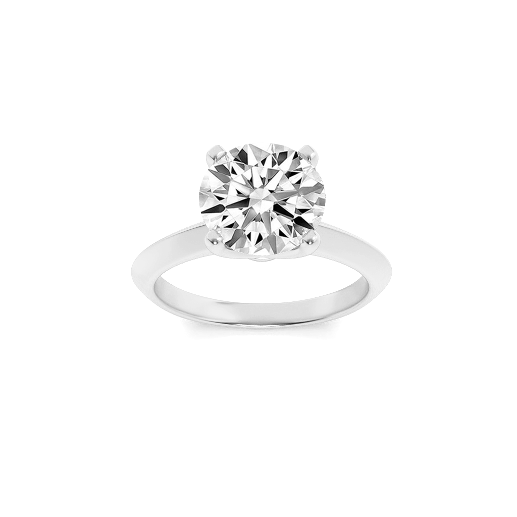 14KW 3ct Lab Diamond Solitaire Engagement Ring