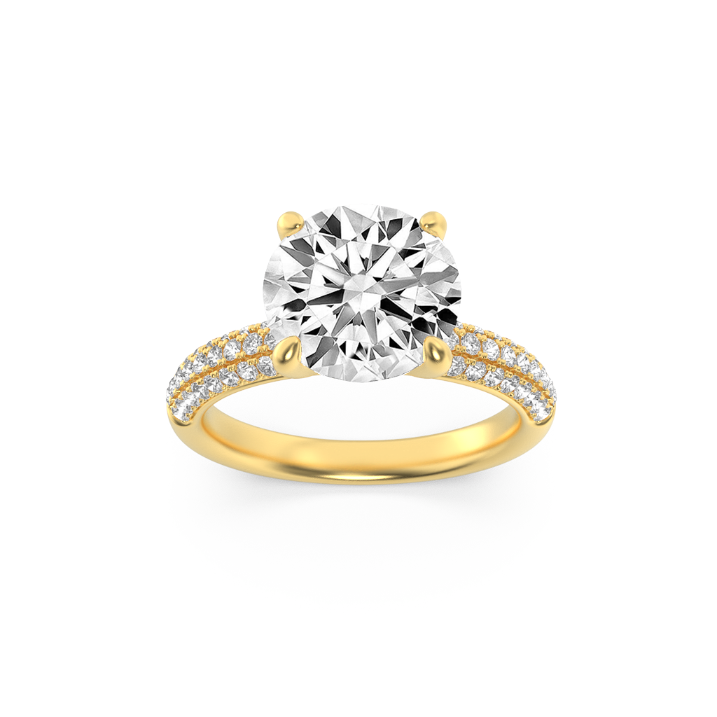 14K Yellow Gold 1.5ct Lab Diamond Solitaire Engagement Ring