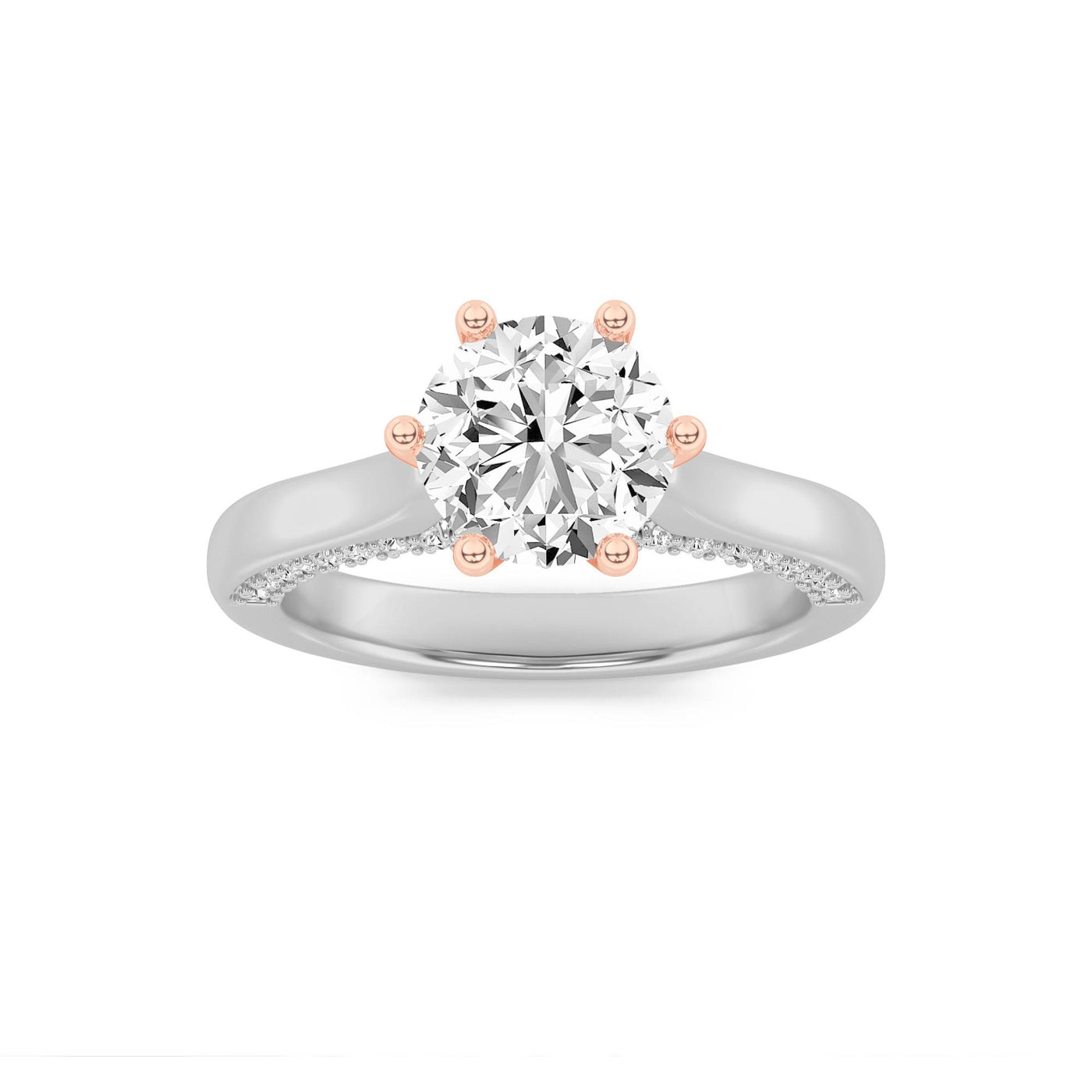 14K White Gold 1.3ct F+ Lab Diamond Solitaire Ring