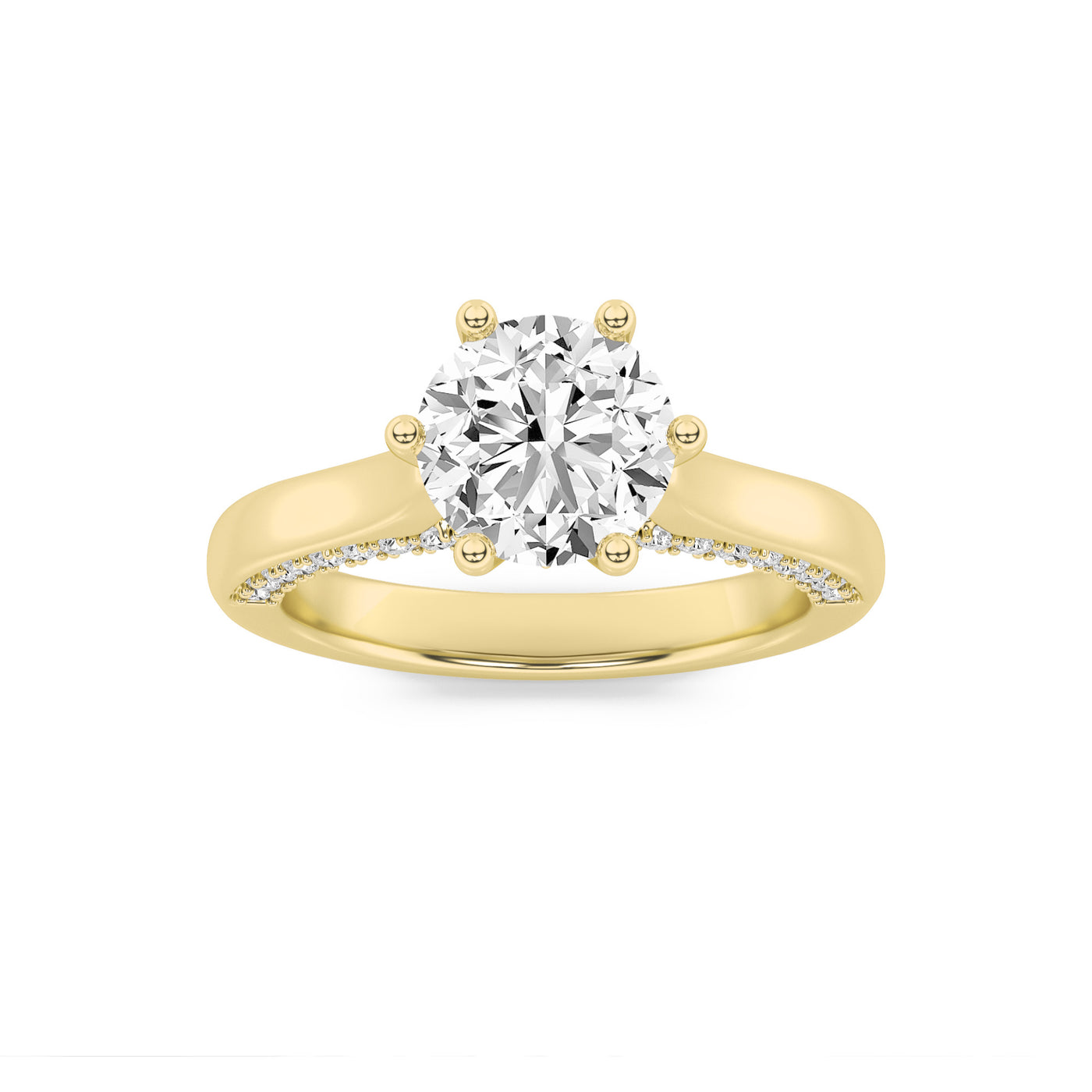 14KY 2ct Lab Diamond Solitaire Engagement Ring