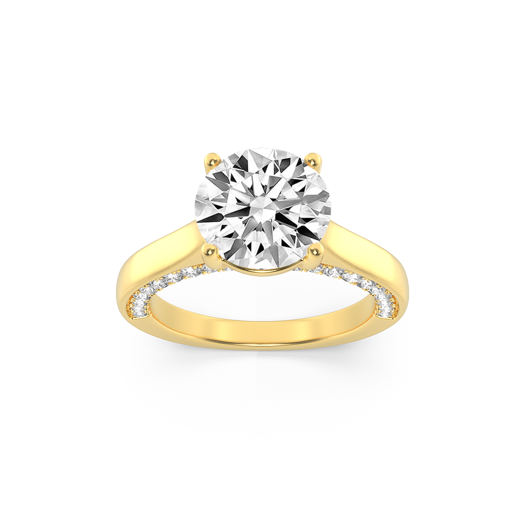 14K Yellow Gold 2ct Lab Diamond Solitaire Engagement Ring