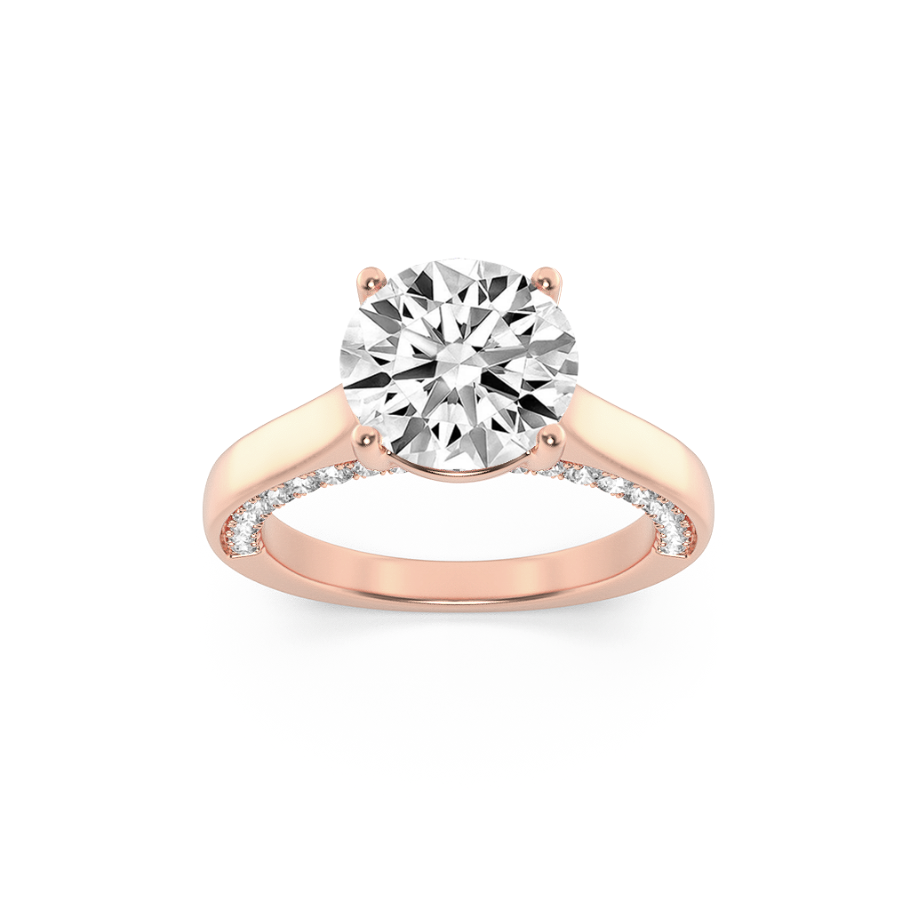 14KR 2ct F+ VS+ Lab Diamond Solitaire Engagement Ring