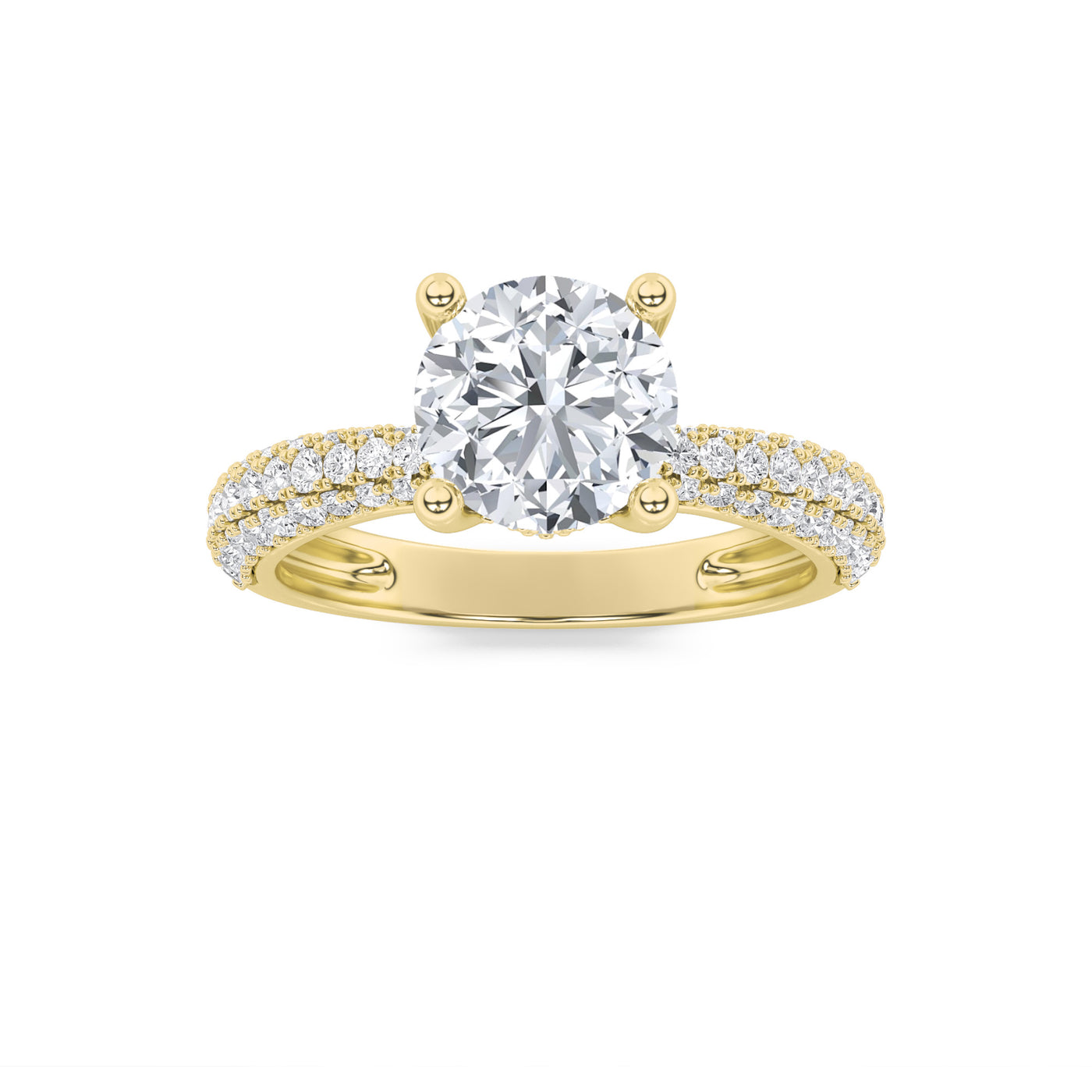 14KY 2ct Lab Diamond Solitaire Engagement Ring