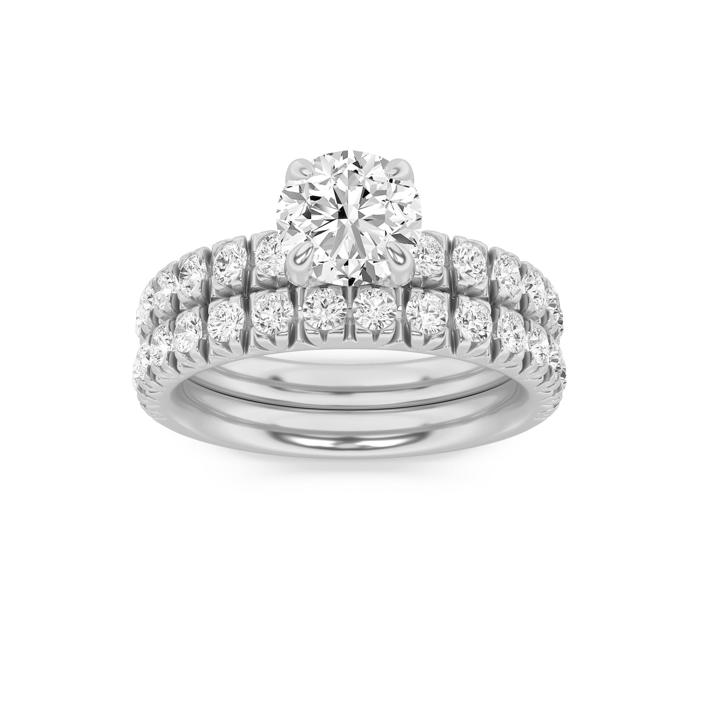 18KW 2ct F+ VS+ Lab Diamond Solitaire Engagement Ring