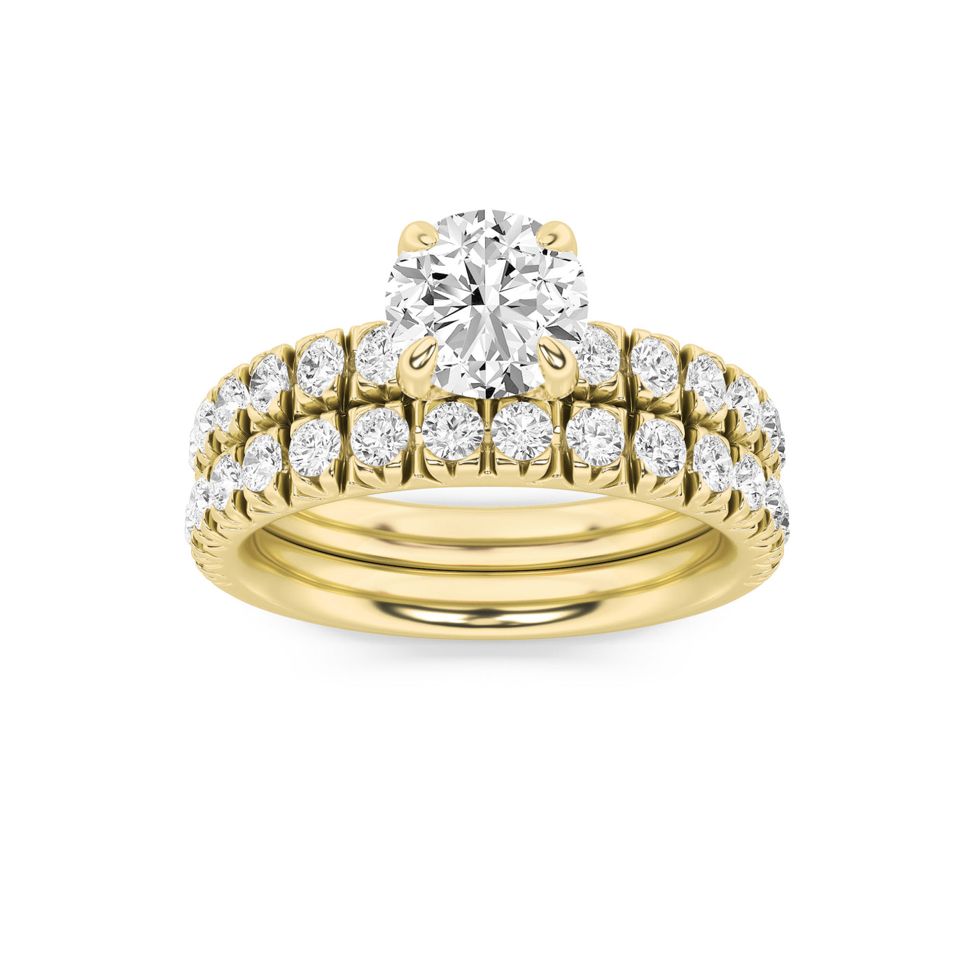 14K Yellow Gold 2ct Lab Diamond Solitaire Engagement Ring
