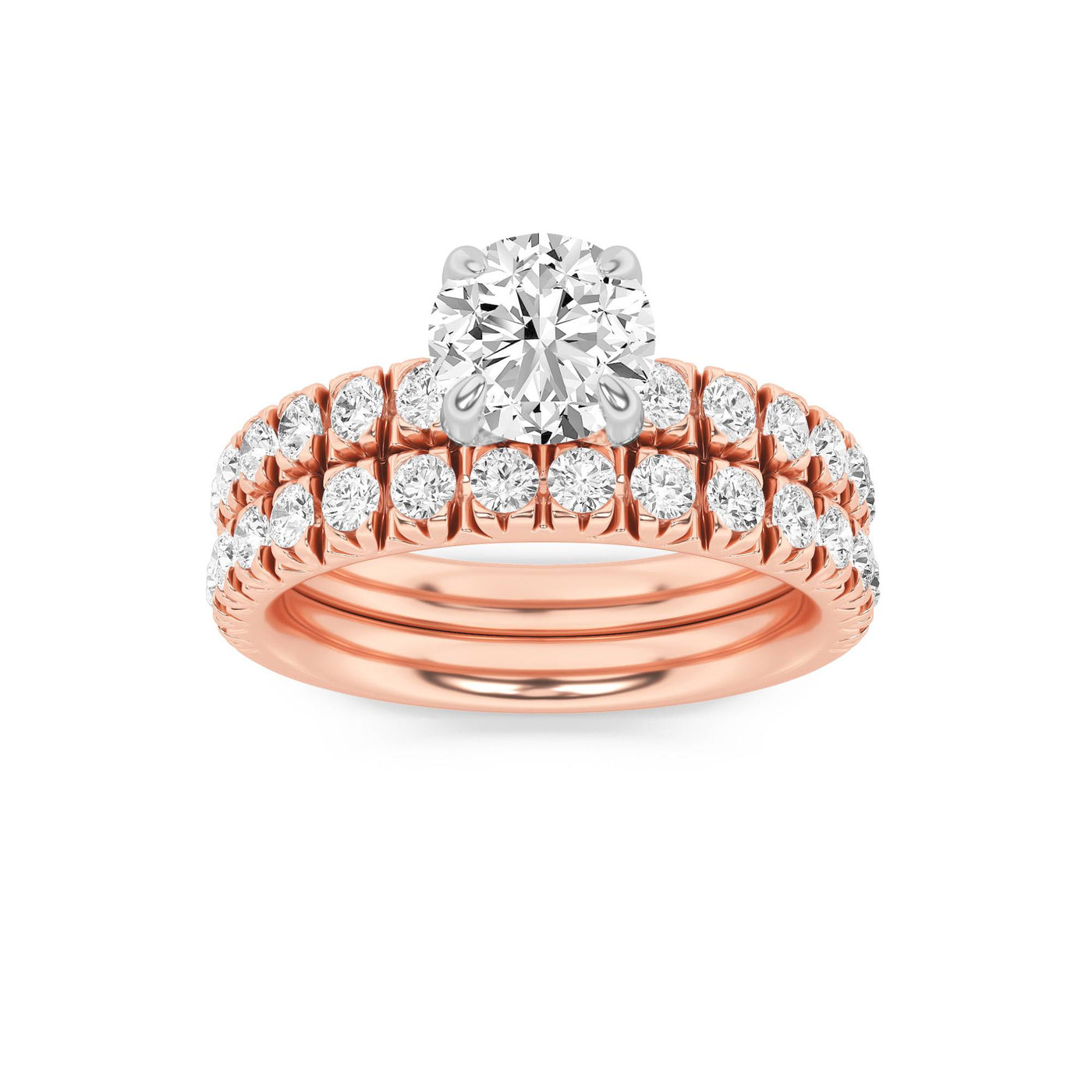 14K RW 2ct Lab Diamond Solitaire Engagement Ring