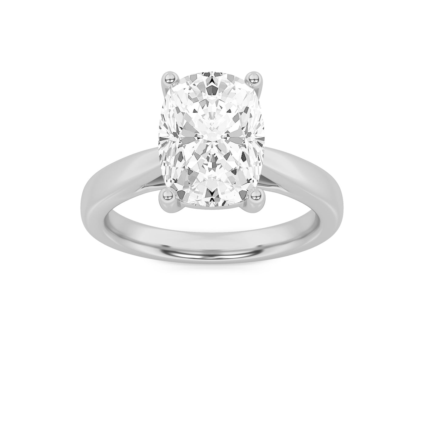 14KW 2ct Lab Diamond Solitaire Engagement Ring G+VS+