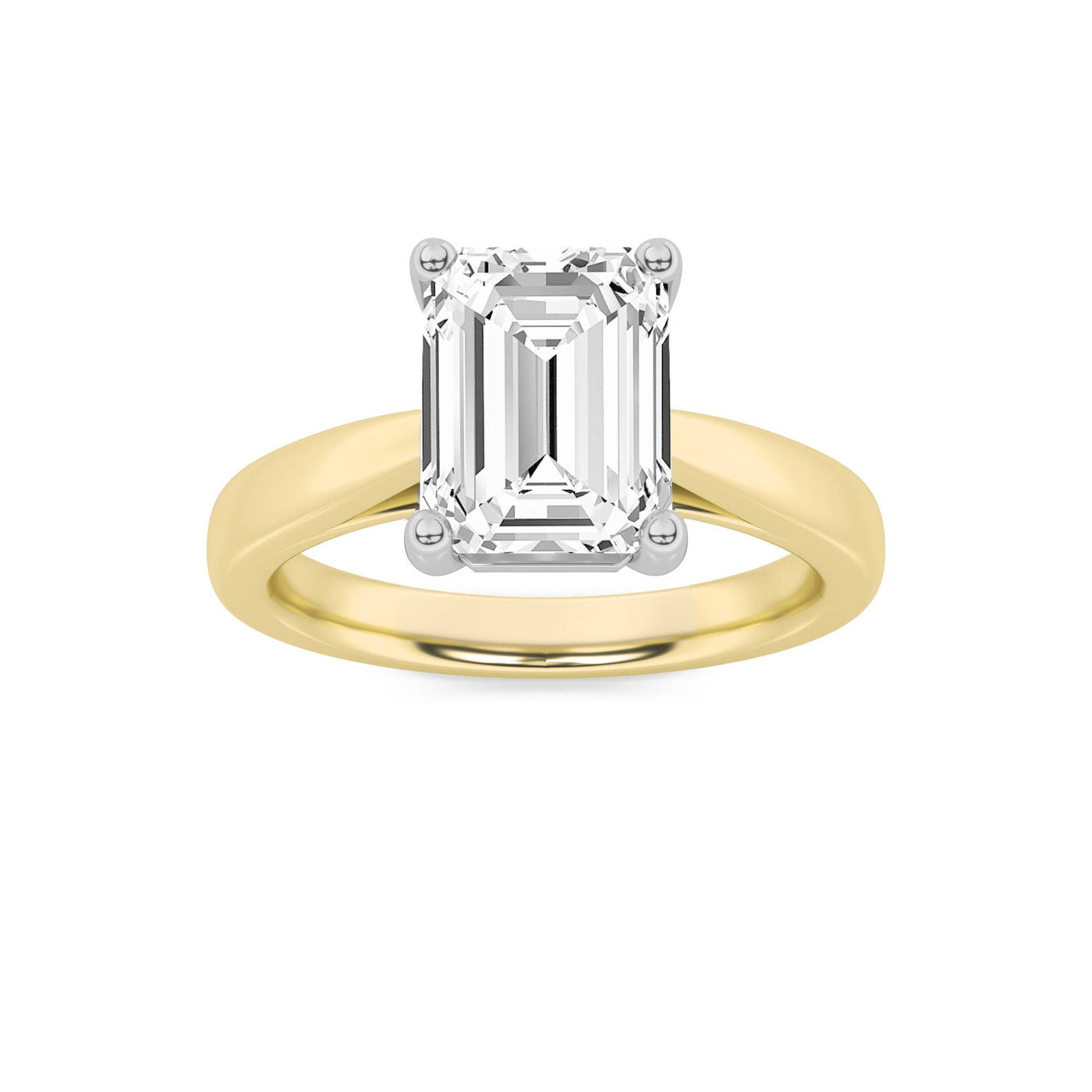 14K Yellow Gold 2ct Lab Diamond Solitaire Engagement Ring