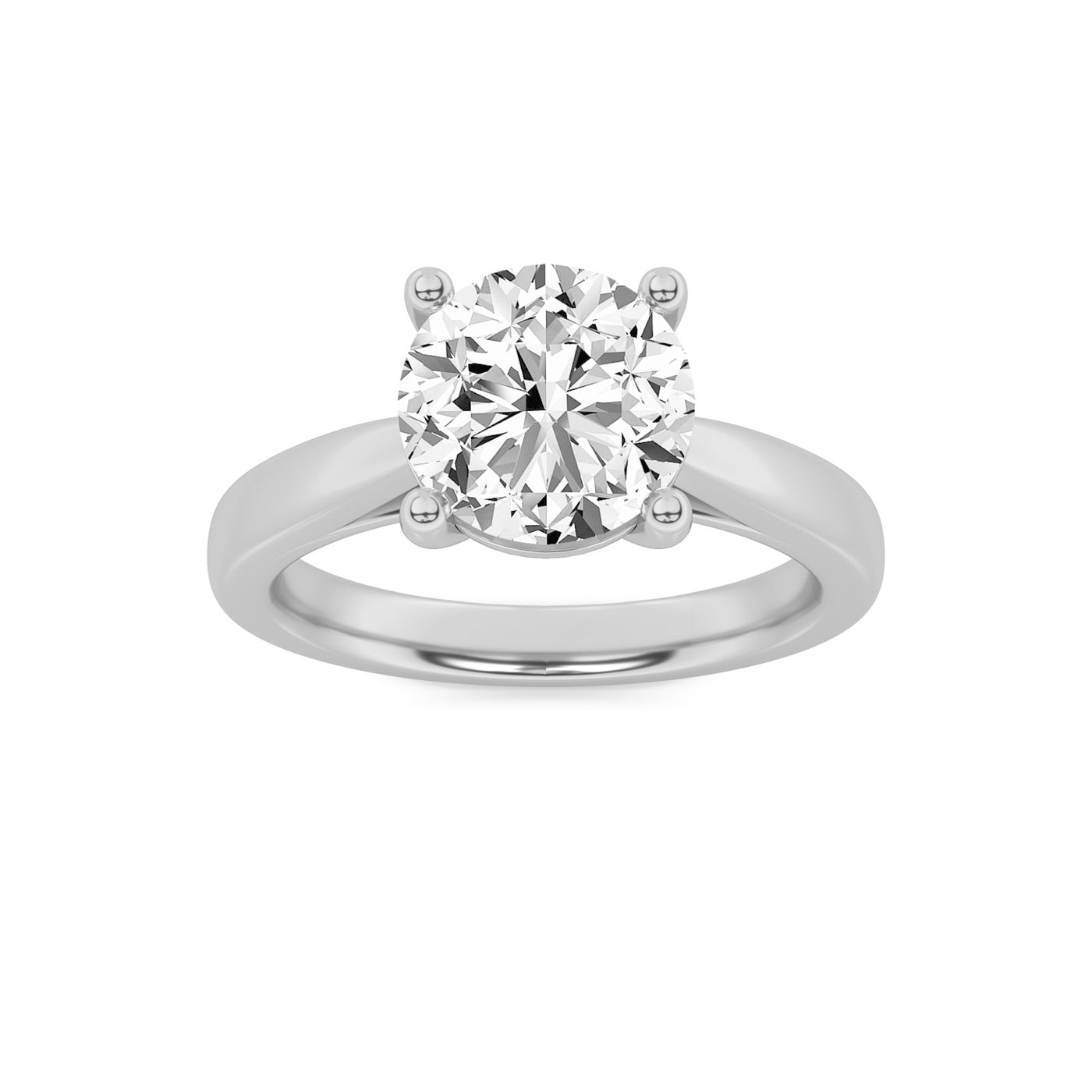 14KW 1ct Lab Diamond Solitaire Engagement Ring