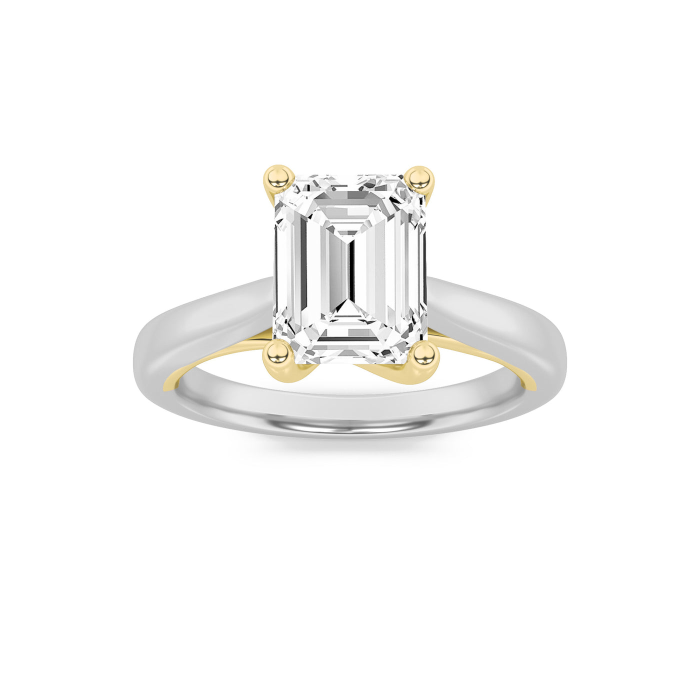 14K WY 1ct Lab Diamond Solitaire Engagement Ring