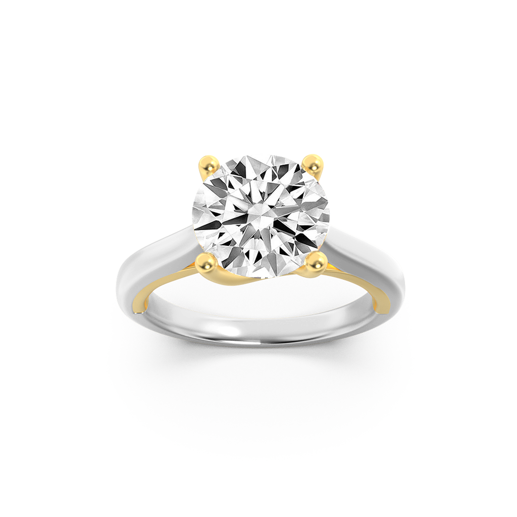 14K WY 1.5ct Lab Diamond Solitaire Ring