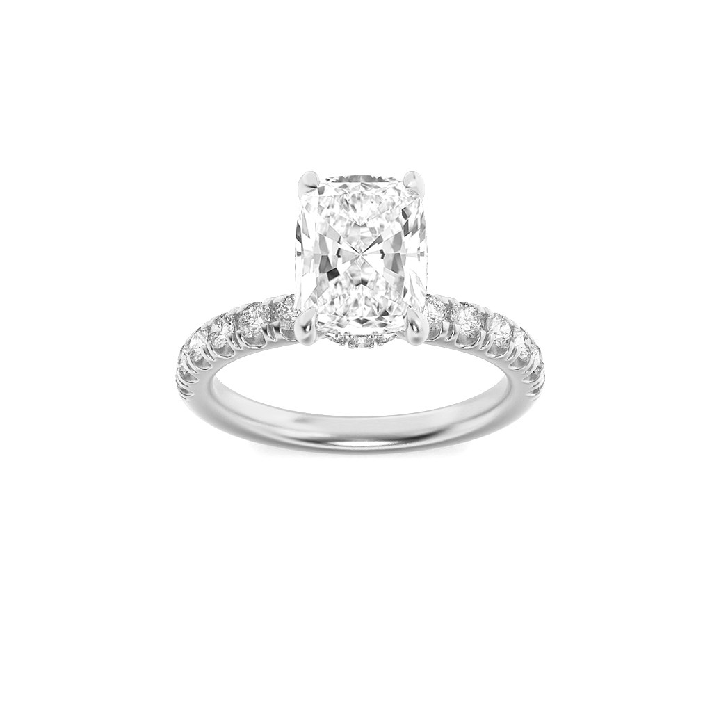14K White Gold 2ct Lab Diamond Solitaire Ring