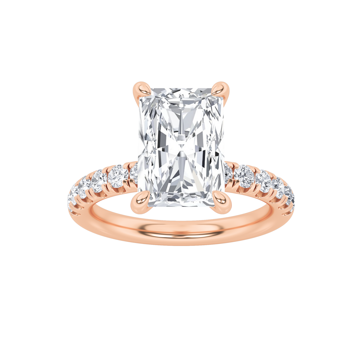 14K Rose Gold 2ct Lab Diamond Solitaire Engagement Ring