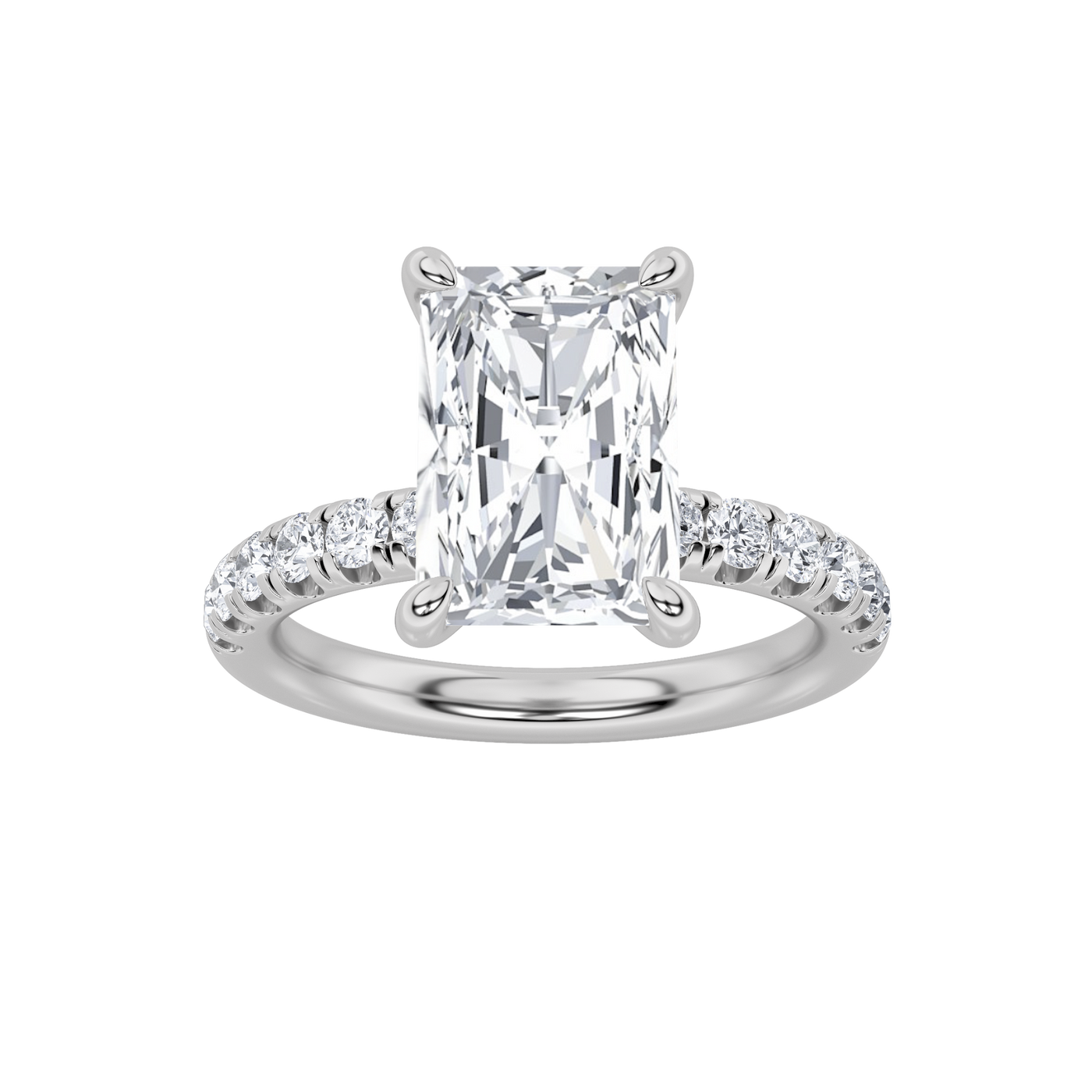 14KW 3.25ct Lab Diamond Solitaire Engagement Ring